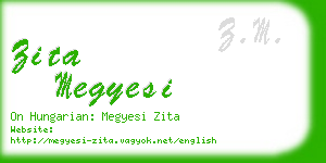 zita megyesi business card